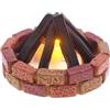 Generico Luce a Fiamma - Lampada a Fiamma Tremolante da 5cm, Lampade da Falò in Resina, Mini Luce Notturna da Fuoco, Ceppo di Fuoco con Base in Mattone | a Caldo per Atmosfera di Casa, Esposizion