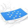 Yhsioaklo Cuscino per panca da doccia, tappetino antiscivolo per sedia da bagno con drenaggio, tappetino antiscivolo in EVA per disabili, accessorio da bagno per disabili (blu)