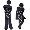 UKCOCO Della Toilette Per La Casa Divertenti Segni Della Porta Della Toilette Della Toilette Unisex Del Bagno Unisex Simboli Della Toilette Segni Divertenti Della