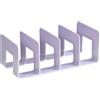 JISADER Fermalibri in Acrilico Supporto per Libri Classificazione di sezioni Divisori per scaffali Scaffale per Borse per riviste da scaffale, Viola