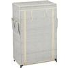 MSV Scarpiera a 5 ripiani con rivestimento antipolvere, scarpiera, da campeggio, per fino a 15 paia di scarpe, per soggiorno, corridoio, 60 x 30 x 88 cm, colore: grigio