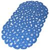 BM 4197 Tappetino Antiscivolo da Bagno 67x34cm, con Ventose, PVC Blu Rettangolare, per Doccia o Vasca, Morbido, Sicuro e Facile da Pulire