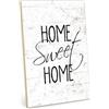 TypeStoff Targa in legno con scritta - home sweet home - look vintage con citazione come regalo e decorazione a tema casa e famiglia - HS-00748