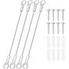 PATIKIL Cavo Lanyard Acciaio Inossidabile Occhielli 0.06 x 4 1.5mm x 10cm, 4pz Cavo Sicurezza Viti Montaggio per Appendere Luci da Palco