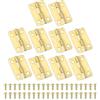 PATIKIL Cerniere a Scatto Piccole 1 Pollici, 10pz Mini Cerniera per Scatole Gioielli con Viti per Scatole Gioielli in Legno Armadietto Cassetti Porte Cancelletto, Oro