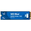 Western Digital WD Blue SN580, 1 TB, M.2 2280 fino a 4150 MB/s, Include Acronis True Image per Western Digital, clonazione e migrazione del disco, backup completo e ripristino rapido, protezione da ransomware
