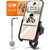 Keepme® Supporto universale per telefono cellulare per manubrio della bicicletta, antifurto, per tutti gli smartphone, supporto per cellulare per bici elettriche, mountain bike, bici da corsa, scooter