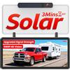 AUTO-VOX Telecamera di retromarcia wireless a energia solare, 18,2 cm, HD 1080P, installazione rapida in 2 minuti, kit telecamera inversa con schermo diviso per auto, furgoni, SUV, camion e camper
