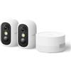 eufy Security eufyCam C35 Kit a 2 camme, telecamera di sicurezza wireless per interni/esterni, supporto magnetico, visione notturna a colori, archiviazione locale, senza canone mensile, IP67