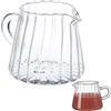 NUSITOU Bricco Latte in Vetro 200ml Beccuccio a V, Manico | Borosilicato Trasparente, Superficie Lucida, per Salsa e Tè, Formato Compatto, un Pezzo