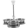 Amosfun Bollitore per Uova in Acciaio Inossidabile Argento Facile da Usare Sicuro e Affidabile per Casa e Ufficio Forma Rotonda Utensile per Colazione