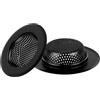 SZLIFE Filtro per scarico doccia, raccogli-capelli in acciaio inox, bordo largo, tappo per lavello, filtro per lavello da cucina, per pavimento e lavanderia, Nero