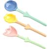 IWOWHERO Set 3 Cucchiai in Ceramica a Forma di Fiore, Facili da Lavare e Multifunzione, per Bar e Hotel, Cucchiai da Caffè e Dessert Simpatici