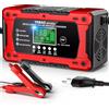 YDBAO Caricabatterie Auto 10A 12V Multi Protezioni Carica Batteria per Auto Inte