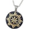 CTIRCHIU Collana da Uomo Ciondolo Girasole Retrò, Acciaio Inossidabile Dorato, Accessorio Decorativo per Clavicola, Gioiello Vintage Resistente e Antiruggine per Uso Quotidiano