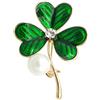 Holibanna Spilla a Foglia di Trifoglio Trifoglio Irlandese Spilla in Cristallo con Strass Spilla a Trifoglio Spilla St. Accessorio Patricks Day