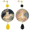 Lebole Maison Lebole Orecchini Donna, Orecchini Donna Pendenti Eleganti e Leggeri, in Ottone Galvanizzato Oro con Pietre Naturali, Gioielli Artigianali Made in Italy, Regalo dal Design Esclusivo
