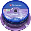 Verbatim 25 DVD+R DL Double Layer 8.5GB 8X cake box - 43757