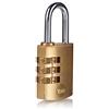 Yale Lucchetto a combinazione in ottone Y150B/30 30 mm: corpo robusto con arco in acciaio temprato e codice numerico a 3 cifre regolabile testato anticorrosione per protezione quotidiana