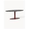 Westwing Collection Tavolo ovale in marmo Miley, 180 x 90 cm -