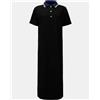 Invicta abito a polo lungo donna 100% cotone, Nero