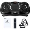 EVOLAND Pedana Vibrante Fitness, Vibrations Fitness Trainer con 99 Livelli velocità, Display LCD, 5 Modalità di Programmazione, Altoparlante Bluetooth, 2 Fasce di Resistenza - Max 150kg/330lb