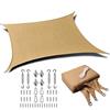 XingRanYao Tenda parasole rettangolare, con struttura in acciaio inox, protezione UV al 95%, perfetta per esterni (2 x 3 m)