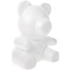 CRAFTHROU Forme Polistirolo a Forma di Orso in Schiuma Bianca per Decorazione e Creazione di Pendenti Fai da Te, Modello per Ornamenti Personalizzati