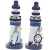 HEATSHAKING 2pezzi Decorazione Faro Legno Stile da Ornamento da Tavolo Elegante per Casa e Ufficio Accessorio Nautico per Compleanni e Feste