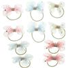 VILLFUL 10pezzi Elastici Per Capelli Con Fiocco Per Bambine Corde Elastiche Decorative Per Coda Di Cavallo Adatte Diverse Occasioni e Look