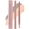 Generisch Pennino per ombretto - doppia testa | Eye Highlighter - Professionale Silkworm Highlighter Pen - Impermeabile per trucco occhi festa viaggi palcoscenico costume beige chiaro glitter tubo da 2,5 g