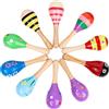 Generisch Maracas Shakers per bambini, set di 10 shaker musicali per bambini, giocattolo multifunzionale, strumenti a percussione a mano, per ragazze e ragazze, ritmo di apprendimento e coordinazione