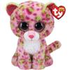 TY - Peluche - Beanie Boos - Leopardo -Lainey - Multicolore - Pupazzo con Occhioni Rosa Glitter - Il Peluche con Gli Occhi Grandi Scintillanti - 28 Cm - 36476