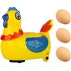 Generico Giocattolo Gallina E - ABS 15x9x16 Cm | Gallina Elettrica Che Depone Le Uova Con Giocattolo Interattivo | Set Di Gioco Animale Educativo Per Bambini Regali Di Pasqua Intrattenimento