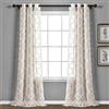 Lush Decor Avon Trellis Grommet - Coppia di tende a pannello, 241,3 cm di lunghezza x 96,5 cm di larghezza, colore: Beige