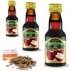 AlcoFermBrew 3 x Essenza Apfelcorn Grappa Alla Mela 25ml - Aroma Senza Alcol - Gusto Fruttato E Rinfrescante - Con Chips Di Quercia Francese 20g In Omaggio