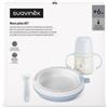 Suavinex Wild & Free Set Pappa Calda 1 Cucchiaio + 1 Piatto Termico + 1 Biberon Colore Azzurro