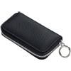 SEWOART Portachiavi in Pelle Nera Elegante e Stabile, Organizer per Chiavi Multifunzione Compatto per Conservare Chiavi di Casa e Auto