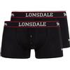 Lonsdale London Oakworth Uomo Boxer Nero XXL 95% Cotone, 5% Spandex Regular