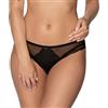 GAIA Slip da donna modello Veronika Pizzo Mutande Comode Lingerie Donne Panties Bikini, Veronika Nero, XXL