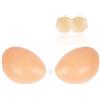 Dresmannst Reggiseno Push Up Senza Spalline per Schiena Scoperta Invisibile Reggiseni con 2pcs Copri Capezzoli Adesivi Silicone Coppe Adesive Seno Sticky Bra, Traspirante, Confortevole e Riutilizzabile-C