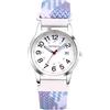 JewelryWe Orologio da Polso in Tessuto da Unisex: Orologio Cinturino Elastico Regolabile con Calendario Facile da Leggere Lancetta dei Secondi e 24 Ore