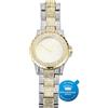 HALUKAKAH Orologio d'oro con Diamantes Iced out,Uomo Placcato Oro Bianco Platino Misto Oro Reale 18k Cinturino al Quarzo 8.7,Cz Completa Lab Diamantes Prong Set,0 Pacco Regalo
