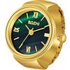JewelryWe Orologio da dito da uomo e donna con elastico rotondo,anello orologio al quarzo numero romano,regalo