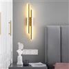 Riserva Applique da Parete LED Interni, 16W 1800LM Lampada da Parete Moderna, 3000K Luce calda, Oro Lampada da Muro in Acrilico per Soggiorno, Camera da letto, Soggiorno, Cucina, Scala (Or)