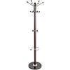 tectake® Appendiabiti da Terra 170cm, Mobile Ingresso, Attaccapanni da Terra con Portaombrelli e Supporto per Borse, Appendiabiti Ingresso, Design Moderno, Arredamento Casa e Ufficio - Nero/Marrone