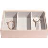 Stackers by LC Designs - Scarola portagioie, 3 sezioni, per fard, colore: rosa