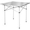 tectake® Tavolo da Campeggio Pieghevole, Telaio in Alluminio, Tavolo Salvaspazio con Pratica Borsa da Trasporto, Resistente alle Intemperie, 70x70x70 cm - Grigio