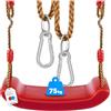 tectake® Altalena da Giardino per Bambini, Altalena da Giardino per Adulti, Ergonomica, Antiscivolo, Altalena a Dondolo da Esterno Regolabile in Altezza, Resistente alle Intemperie - Rosso