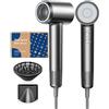 Bannilu Phon Capelli Professionale, Asciugacapelli Ionico 160.000 RPM, Ultraleggero 370g e Silenzioso, Asciugatura Rapida Anticrespo, con Diffusore, Mini Phon da Viaggio e Idea Regalo Argento
